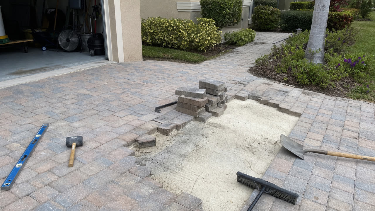 Lakeland Paver Repair Sunken Driveway near Lakeland
